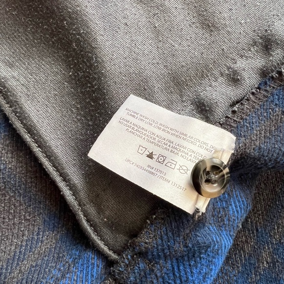 Orvis Men’s Big Bear Heavyweight Flannel Blue Gray Plaid Shirt Jacket Large - Picture 7 of 10